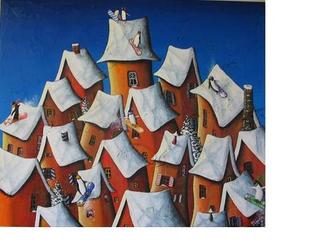 Snowboarding Penguins