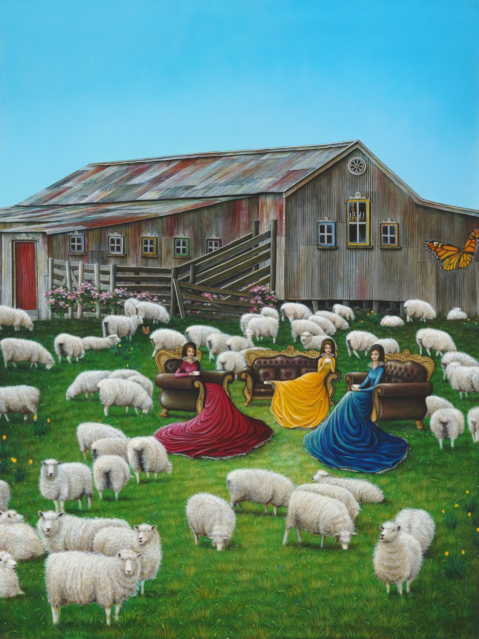 SHEARING TIME OPEN EDITION PRINT Large 500x375mm